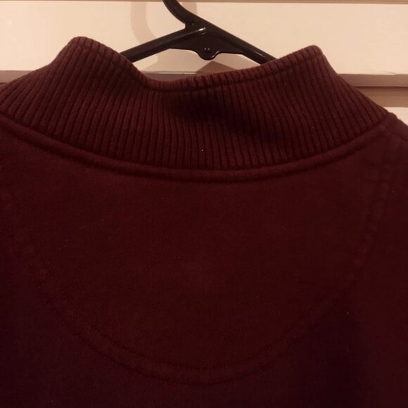 Orvis Fly-Fishing Men's 1/4 Zip Cotton/Polyester Pullover Maroon Large Sweater - Picture 7 of 7